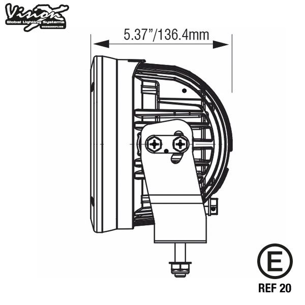 VISION X LIGHT CANNON 6.7" CG2 50W 20° LED EXTRALJUS E-MÄRKT - Bild 5