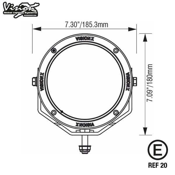 VISION X LIGHT CANNON 6.7" CG2 50W 20° LED EXTRALJUS E-MÄRKT - Bild 6