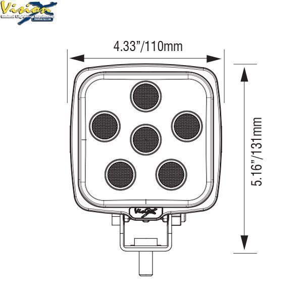 VISION X VL SERIES FYRKANTIG 9-LED 45W W/DT ADR - Bild 2