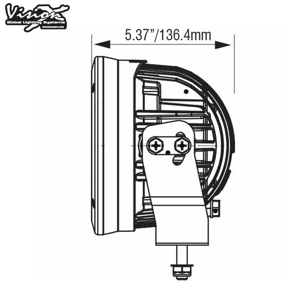 VISION X LIGHT CANNON KIT 6.7" CG2 70W 10° LED DRIVING LIGHT - Image 6