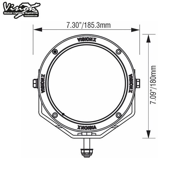 VISION X LIGHT CANNON 6.7" CG2 70W 10° LED DRIVING LIGHT - Image 6