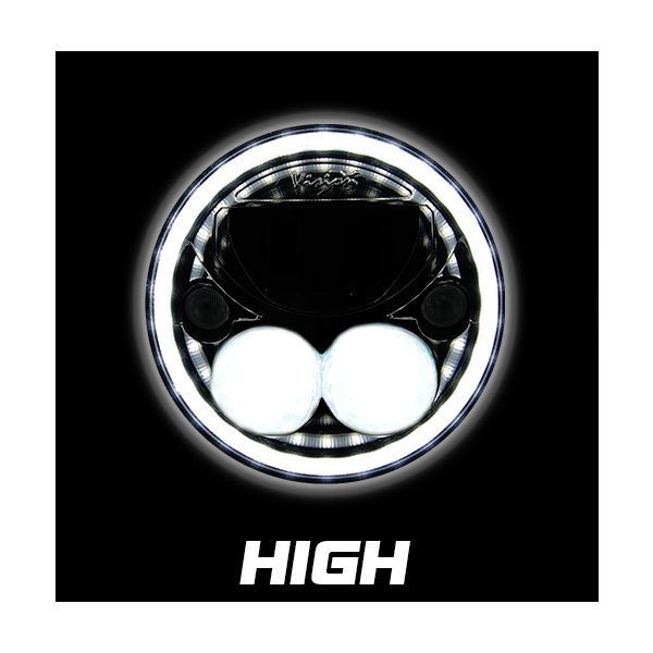 VISION X VORTEX 7" LED HEADLIGHTS KIT E-MARKED BLACK CHROME - Image 3