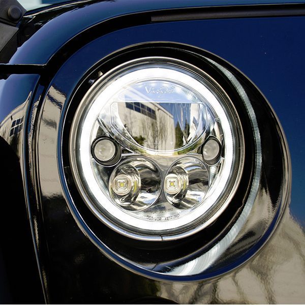VISION X VORTEX 7" LED HEADLIGHT E-MARKED BLACK CHROME - Image 6