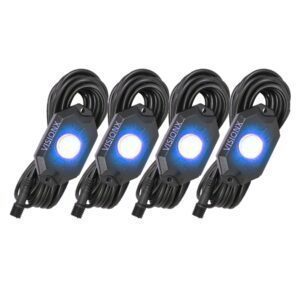VISION X ROCK LIGHT, 4 PCS KIT BLUE